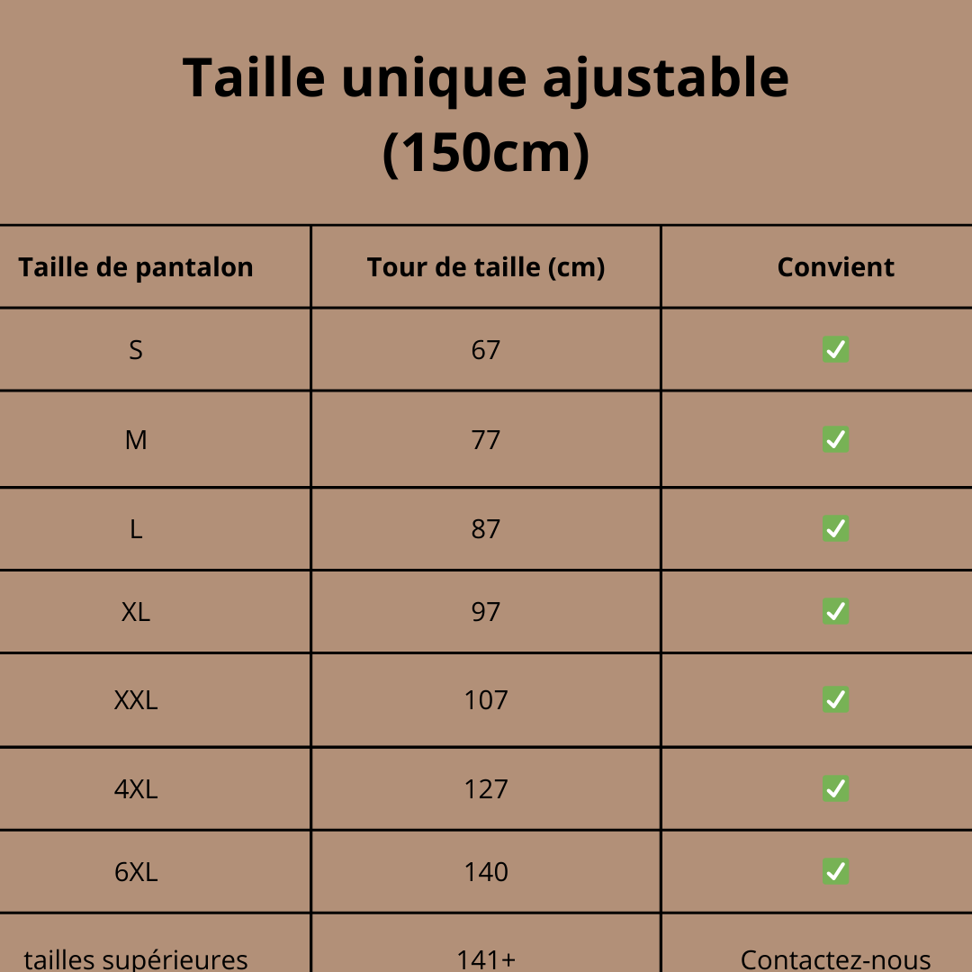Ceinture Ajustement Libre